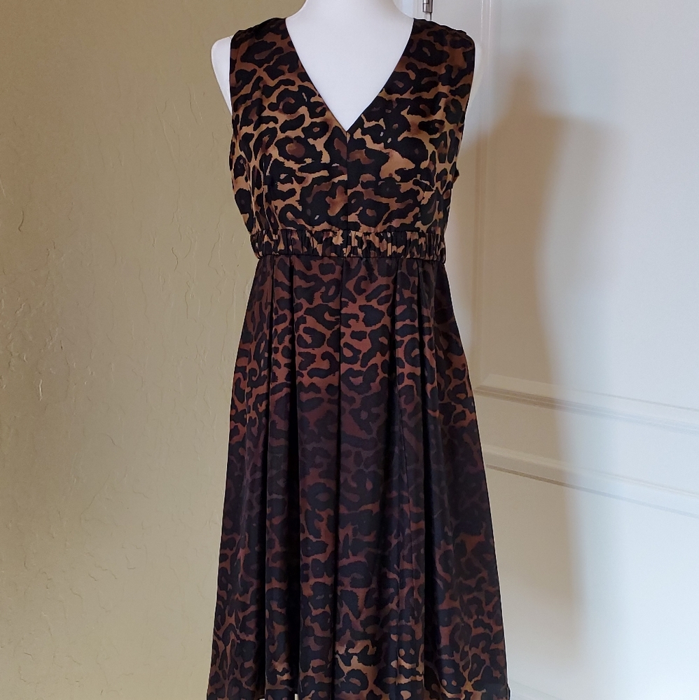 Alfani Silk Leopard Print Dress